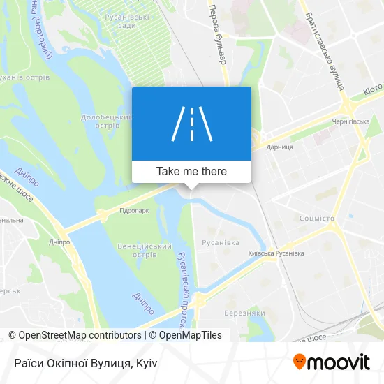 Карта Раїси Окіпної Вулиця