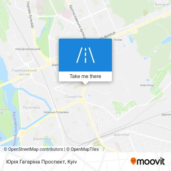 Карта Юрія Гагаріна Проспект