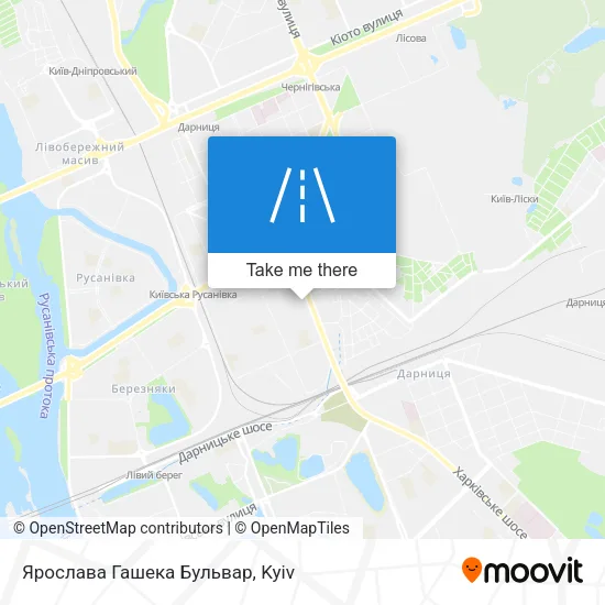 Карта Ярослава Гашека Бульвар