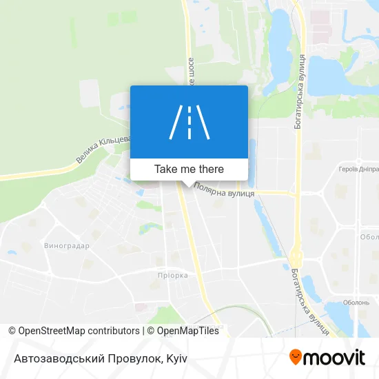 Карта Автозаводський Провулок