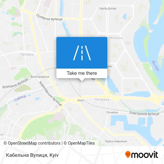 Карта Кабельна Вулиця