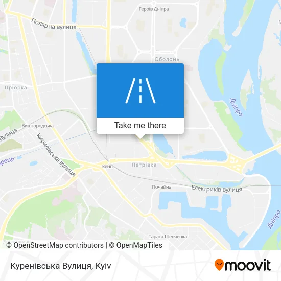 Карта Куренівська Вулиця