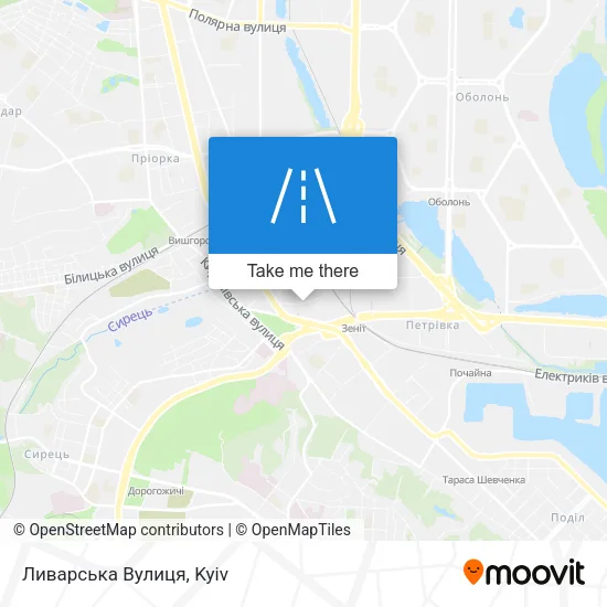 Карта Ливарська Вулиця