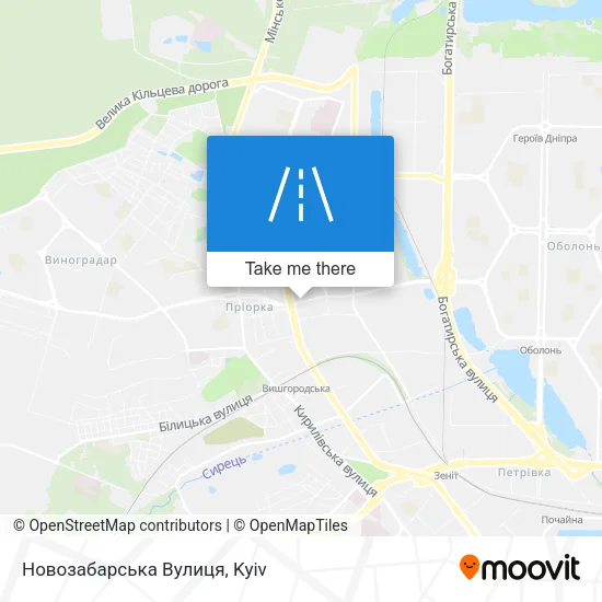 Карта Новозабарська Вулиця