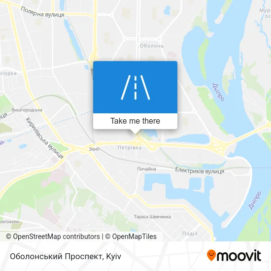 Карта Оболонський Проспект