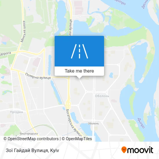 Карта Зої Гайдай Вулиця