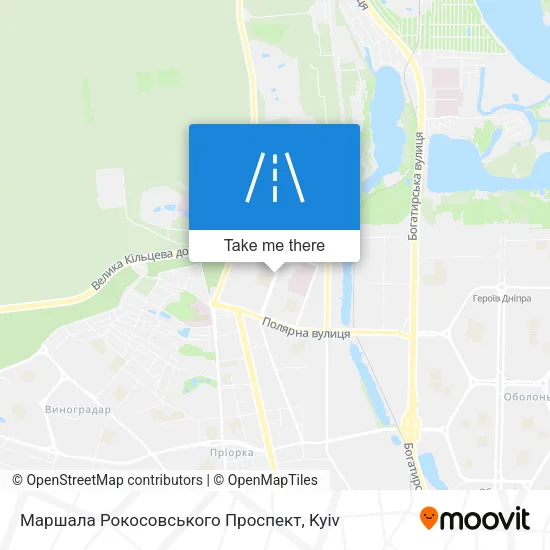 Карта Маршала Рокосовського Проспект