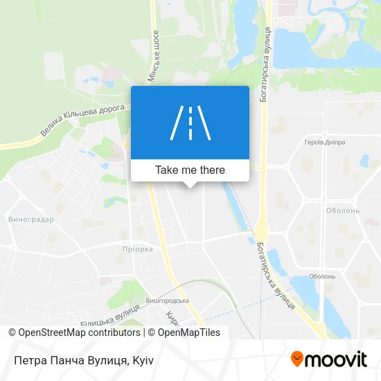 Карта Петра Панча Вулиця