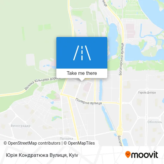 Карта Юрія Кондратюка Вулиця