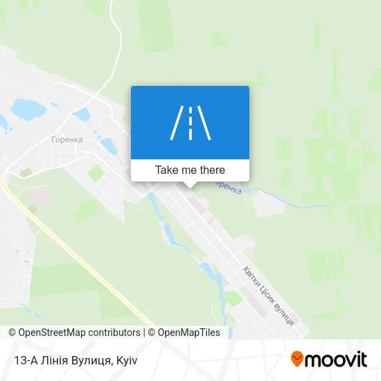 Карта 13-А Лінія Вулиця