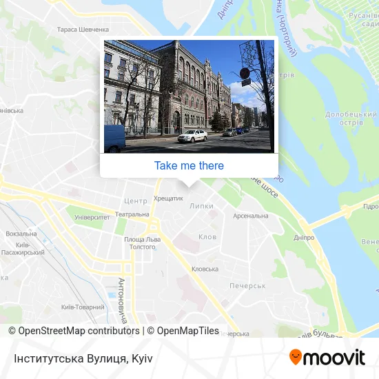 Карта Інститутська Вулиця