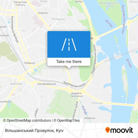 Карта Вільшанський Провулок