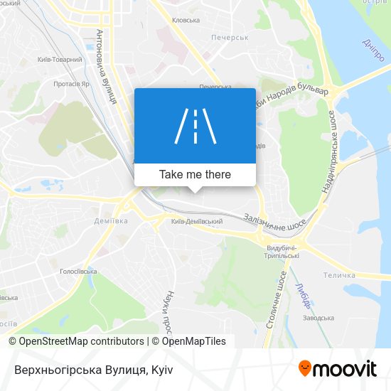Верхньогірська Вулиця map