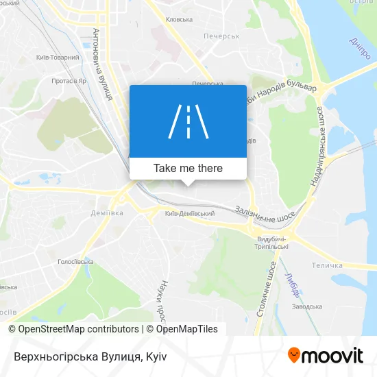 Карта Верхньогірська Вулиця