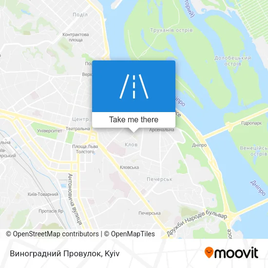 Карта Виноградний Провулок