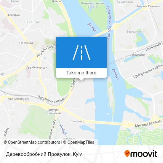 Карта Деревообробний Провулок