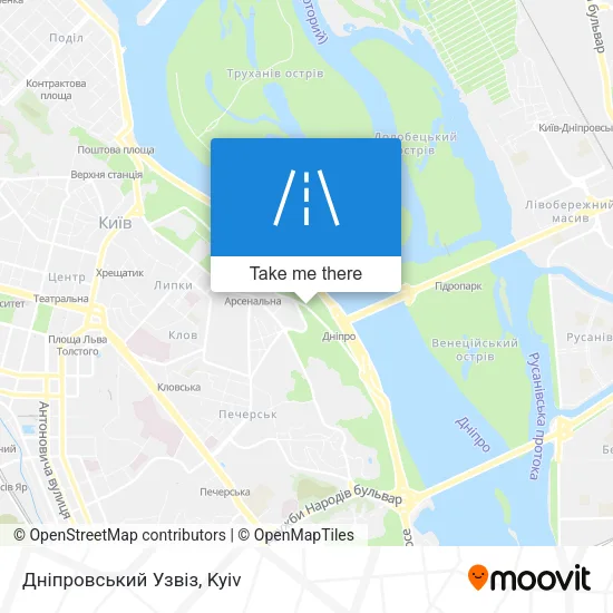 Карта Дніпровський Узвіз
