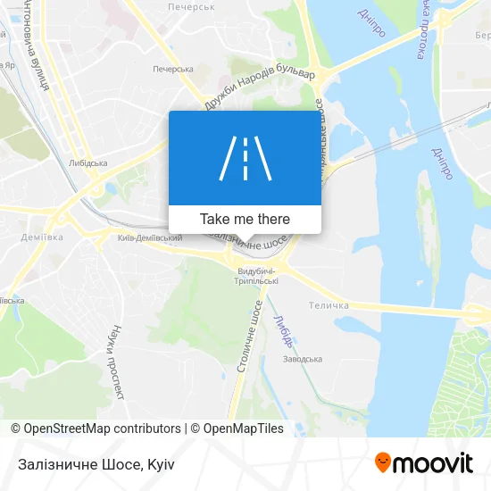 Карта Залізничне Шосе