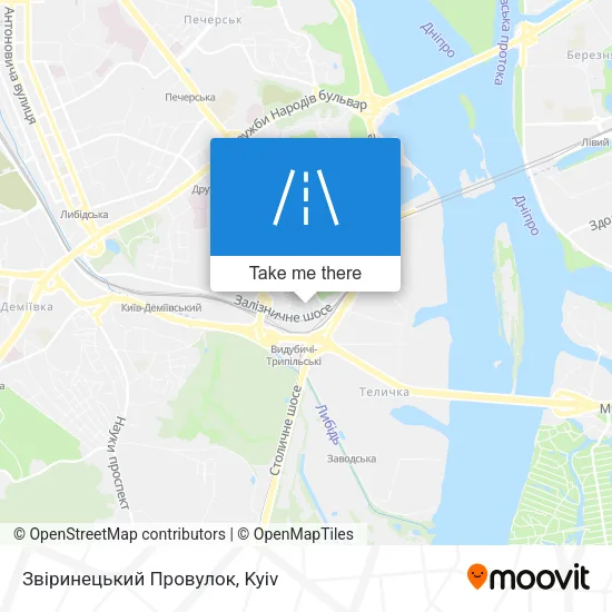 Карта Звіринецький Провулок