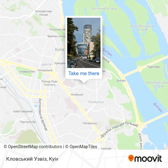Карта Кловський Узвіз