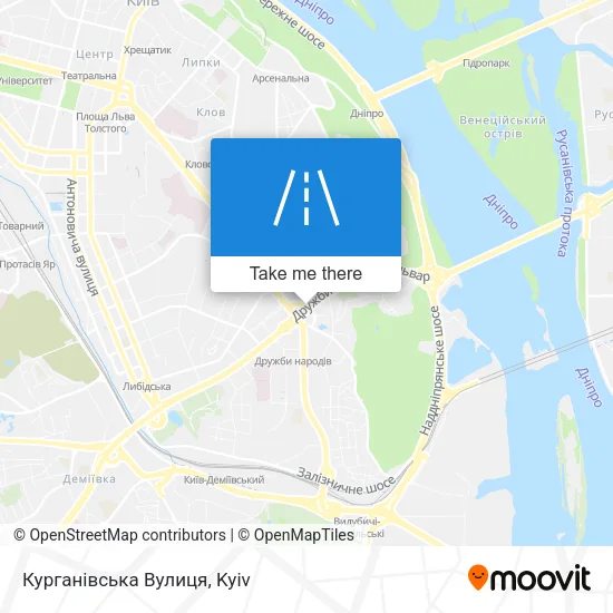Карта Курганівська Вулиця