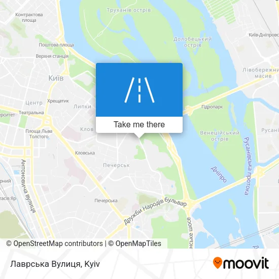 Карта Лаврська Вулиця