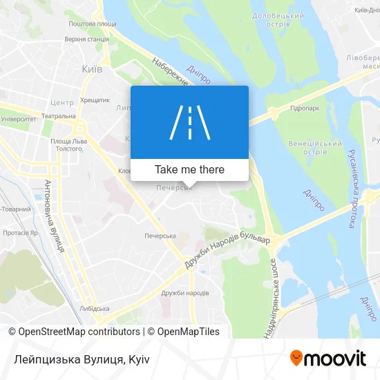 Карта Лейпцизька Вулиця