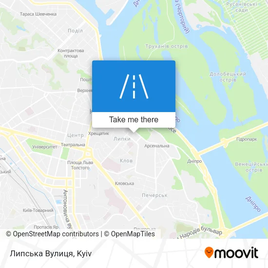 Карта Липська Вулиця