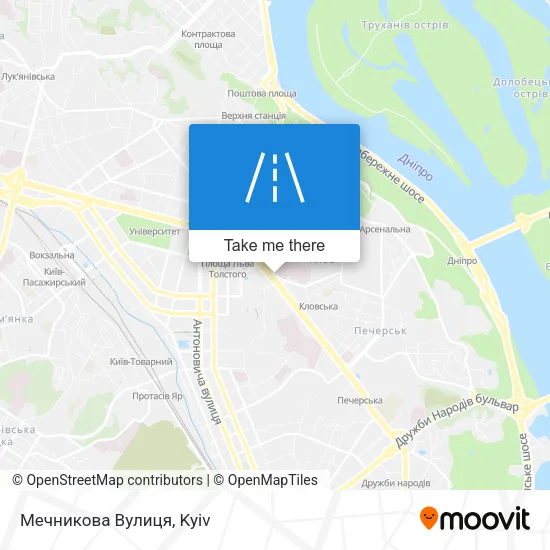 Карта Мечникова Вулиця