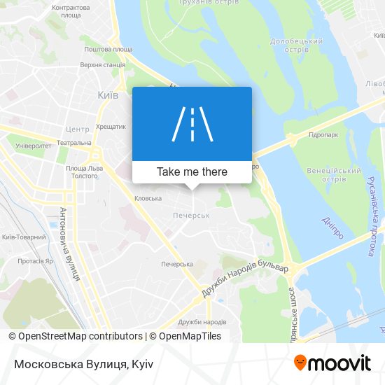 Карта Московська Вулиця