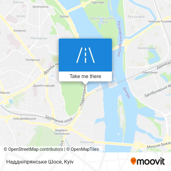 Карта Наддніпрянське Шосе