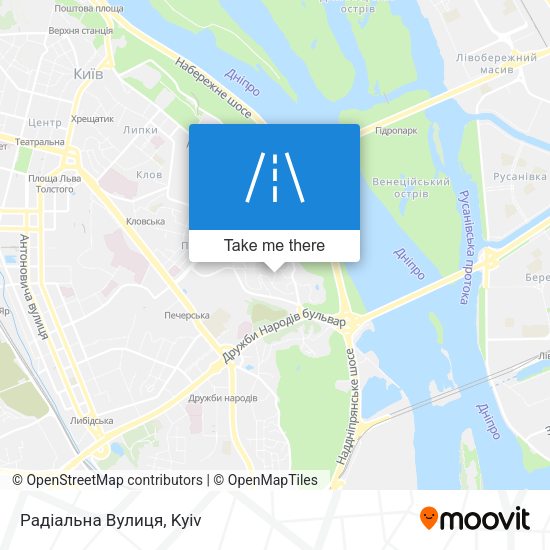 Радіальна Вулиця map