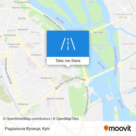 Карта Радіальна Вулиця