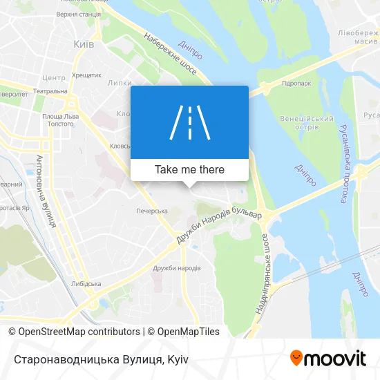 Карта Старонаводницька Вулиця
