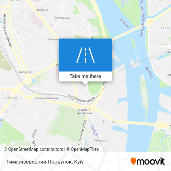 Карта Тимірязєвський Провулок