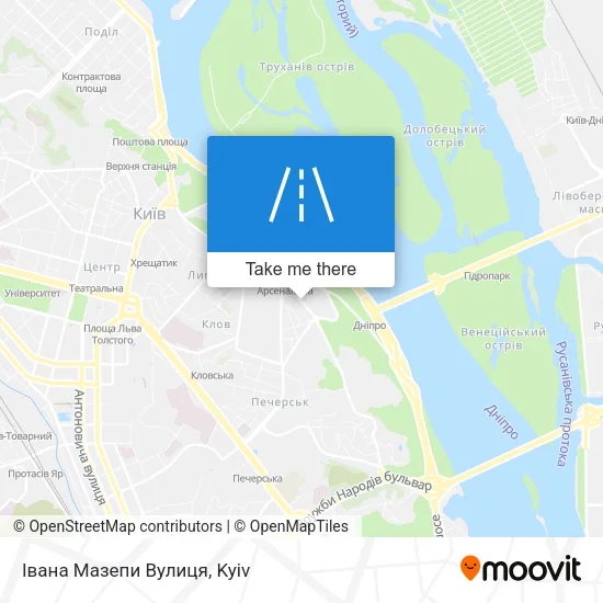 Карта Івана Мазепи Вулиця