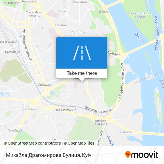 Карта Михайла Драгомирова Вулиця
