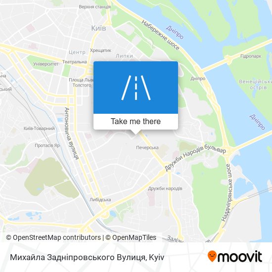 Карта Михайла Задніпровського Вулиця