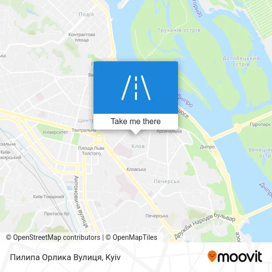 Карта Пилипа Орлика Вулиця