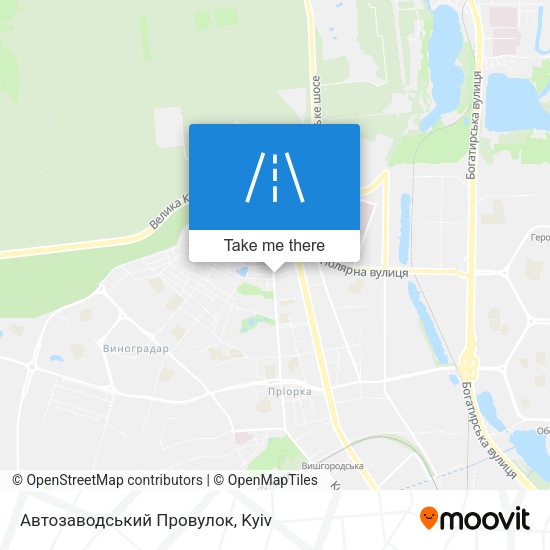 Карта Автозаводський Провулок