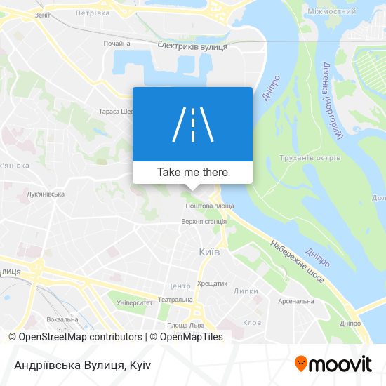 Андріївська Вулиця map