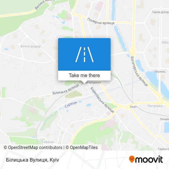Білицька Вулиця map