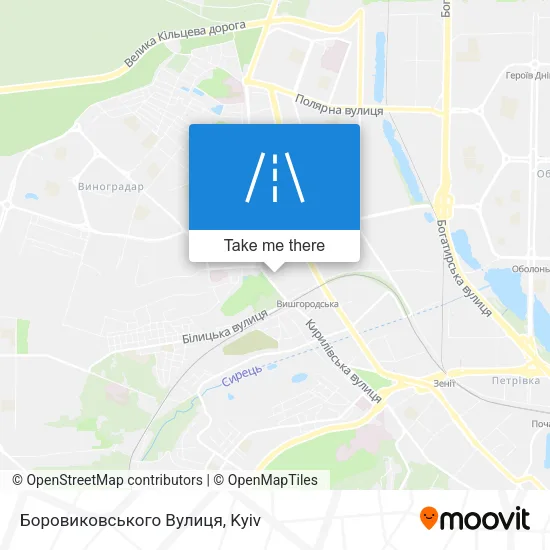 Карта Боровиковського Вулиця