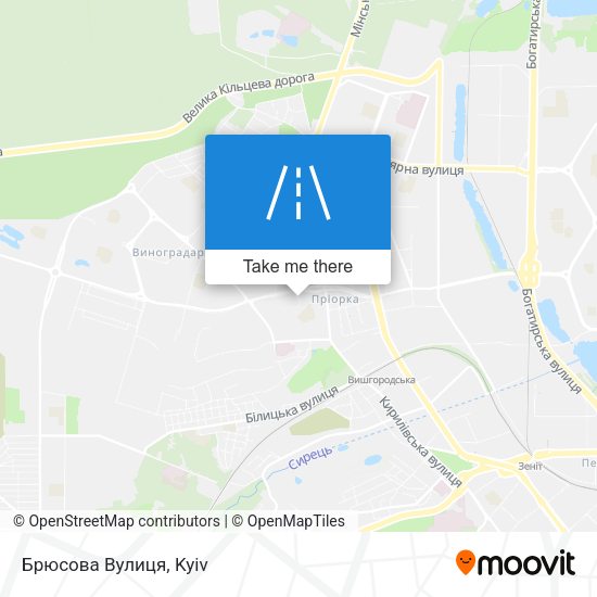 Карта Брюсова Вулиця