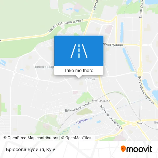 Карта Брюсова Вулиця