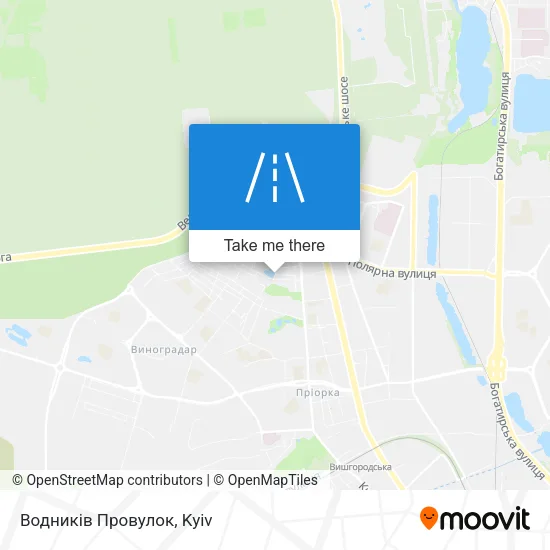 Карта Водників Провулок