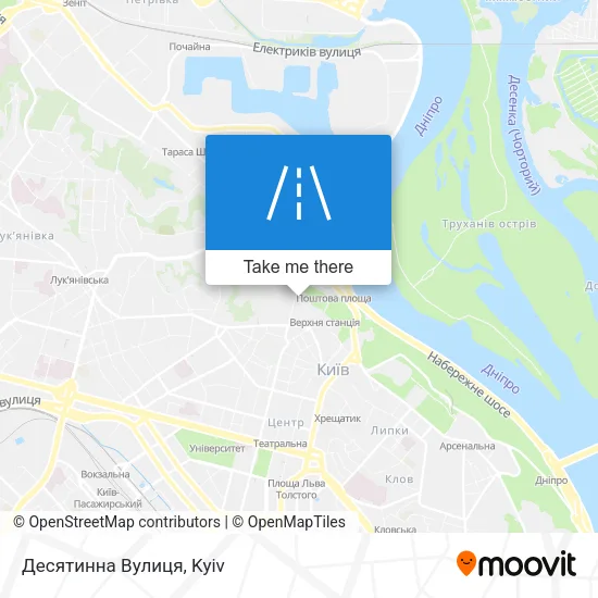 Карта Десятинна Вулиця