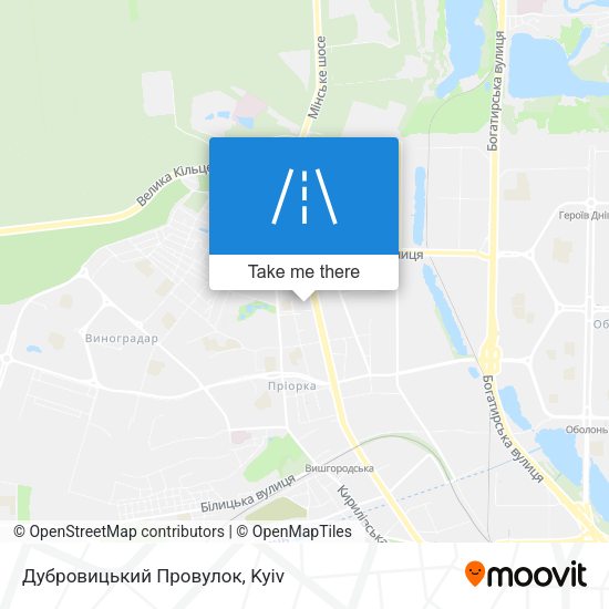 Карта Дубровицький Провулок