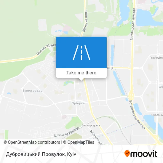 Карта Дубровицький Провулок