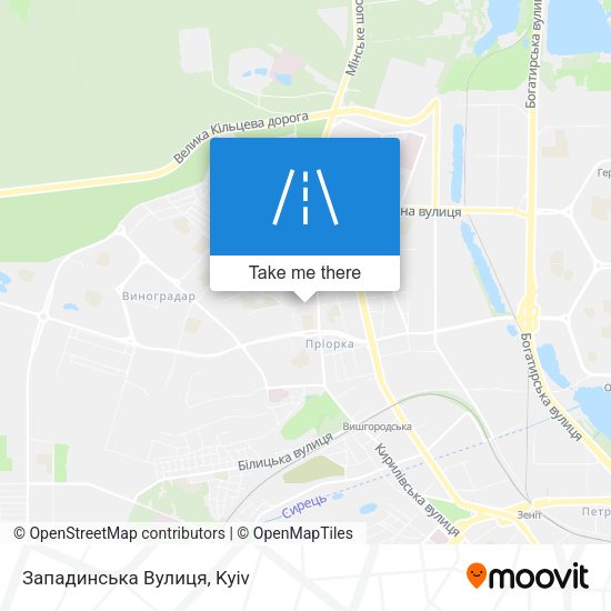 Западинська Вулиця map
